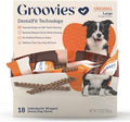 Groovies Original Large Chicken Flavor Dental Dog Chews, individually wrapped