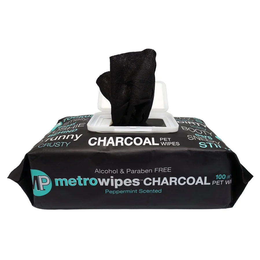 Metro Paws Pet Wipes™ Charcoal Peppermint 100 ct