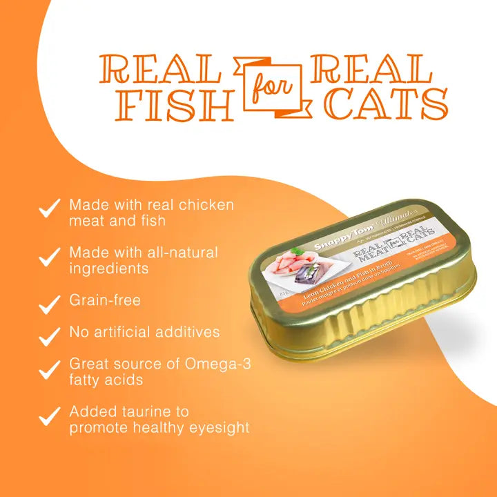 Snappy Tom Ultimates® - Lean Chicken and Fish in Broth 3oz