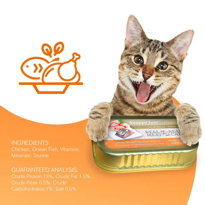 Snappy Tom Ultimates® - Lean Chicken and Fish in Broth 3oz