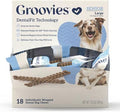 Groovies Senior Large Chicken Flavor Dental Dog Chews, individually wrapped