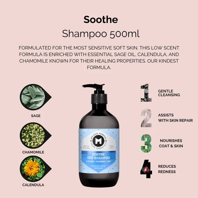 Melanie Newman Soothe Dog Shampoo 500ml