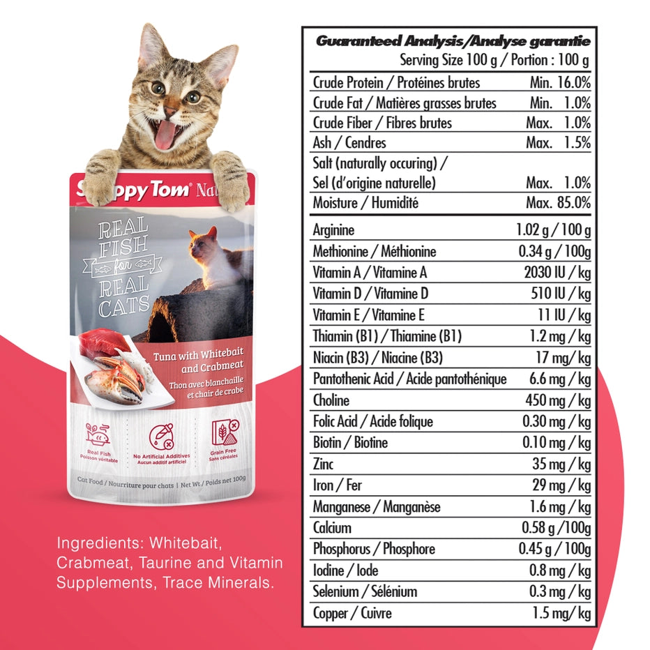 Snappy Tom Naturals® - Tuna with Whitebait and Crabmeat 3.5 oz